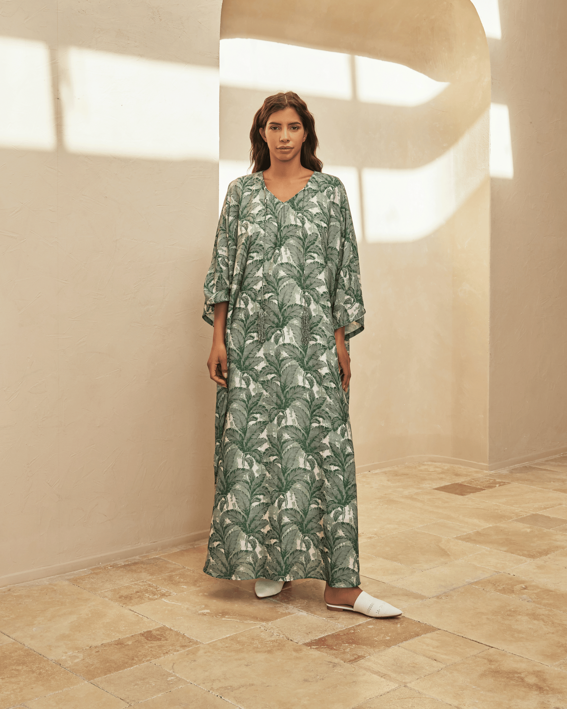 MISTY KIMONO STYLE DRESS WITH TASSELS inpatterned MISTY KIMONO STYLE DRESS WITH TASSELS inpatterned